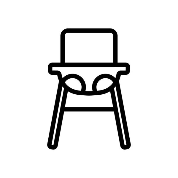 Hangstoel Voor Het Voeden Pictogram Vector Schema Illustratie — Stockvector