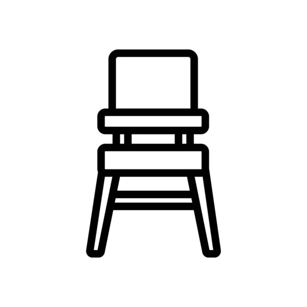 用于输入图标向量的变压器椅子 用于喂食标志的变压器椅子 孤立等高线符号图解 — 图库矢量图片