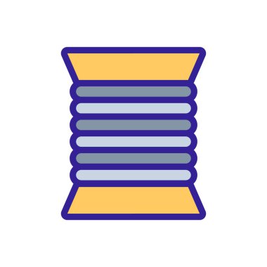 sarmalanmış kablo ikonu vektörü. Sarmalanmış kablo işareti. renk sembolü çizimi