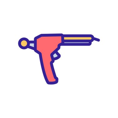 Nabız el lehimleme demir ikon vektörü. Titreşim el lehimleme işareti. renk sembolü çizimi