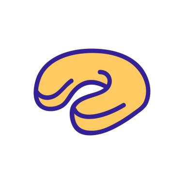 Masaj boyun yastığı ikonu vektörü. Masaj boyun yastığı işareti. renk sembolü çizimi