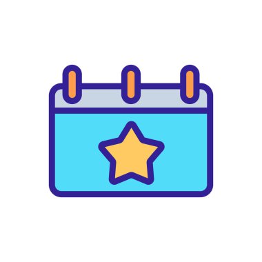 Takvim simgesi vektöründe seçim günü. Takvimdeki seçim günü. renk sembolü çizimi