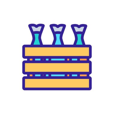 Ringa balığı ikonu vektörü. Balık ağı işaretleri. renk sembolü çizimi