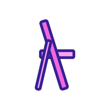 Farklı boyutlarda tahta çubuklar ikon vektörü. Farklı boyutlarda tahta çubuklar. renk sembolü çizimi