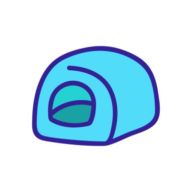 Köpek dokusu kutusu kenar görünüm ikonu vektörü. Köpek dokusu kutusu tabelaları. renk sembolü çizimi