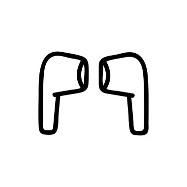 Kulaklık simge vektörünü kapatır. Kulaklık işareti. izole edilmiş sınır sembolü çizimi