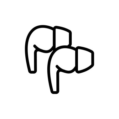 süpürge kulaklığı ikon vektörü. Süpürge kulaklığı işareti. izole edilmiş sınır sembolü çizimi