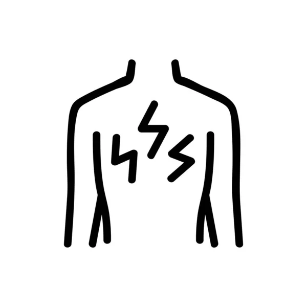 肺のアイコンベクターで咳をしています 人間の肺の兆候で咳を引き裂く 孤立した輪郭記号図 — ストックベクタ