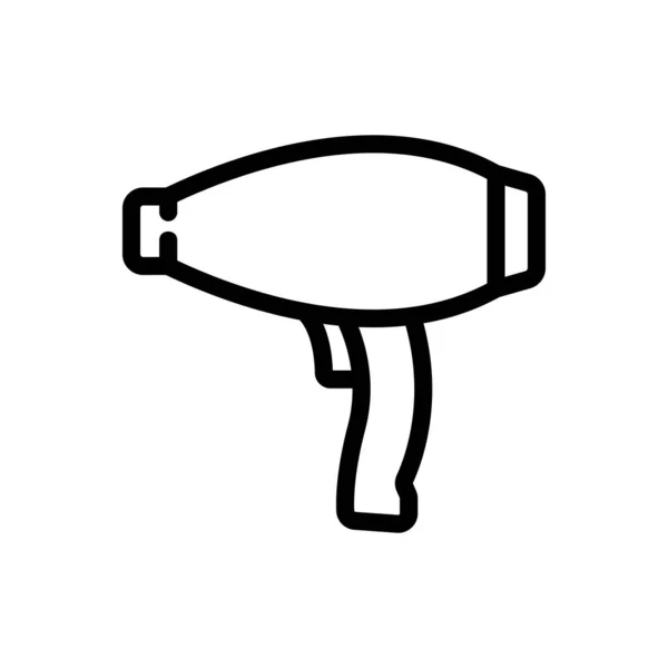 Цилиндрический Фен Волос Круглым Вектором Иконок Цилиндрический Фен Круглым Знаком — стоковый вектор