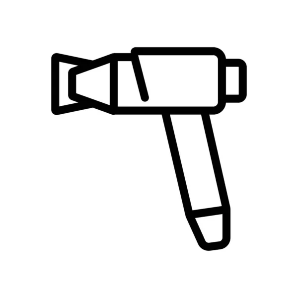 Haartrockner Pistole Mit Abnehmbarem Luftfilter Symbol Vektor Haartrockner Pistole Mit — Stockvektor