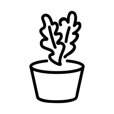 Çömlek ikon vektöründe roka. Çaydanlık işaretinde roka. izole edilmiş sınır sembolü çizimi