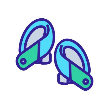 Modern şekilli kulaklıklar ikon vektörü. Modern şekilli kulaklık işareti. renk sembolü çizimi