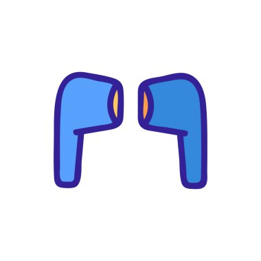 Kulaklık simge vektörünü kapatır. Kulaklık işareti. renk sembolü çizimi