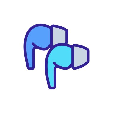 süpürge kulaklığı ikon vektörü. Süpürge kulaklığı işareti. renk sembolü çizimi