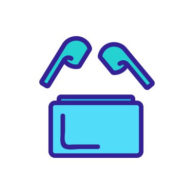 Kutu ikonu vektörlü hava podları. Kutu işaretli hava kapsülleri. renk sembolü çizimi