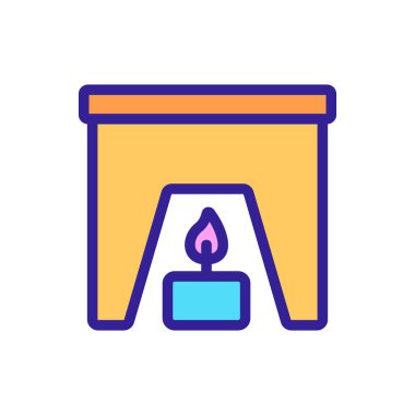 Kaymayan bacaklı fondü ve açılır simge vektör taslağı çizimi