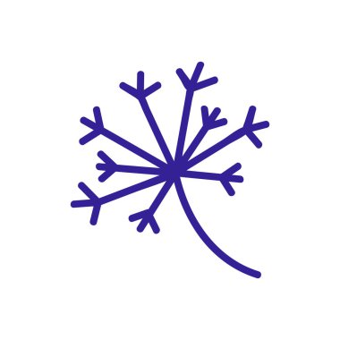 Olgunlaşmış dereotu infloresans ikon vektörü. Olgunlaşmış dereotunun şişme işareti. renk sembolü çizimi