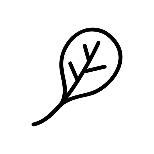 Вектор Иконок Руколлы Знак Листьев Руколлы Иллюстрация Изолированного Контура — стоковый вектор