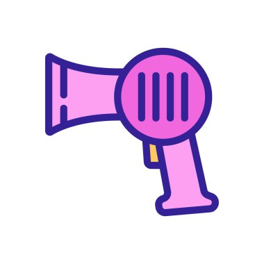 Profesyonel saç kurutma merkezi ikon vektörü. Profesyonel saç kurutma merkezi tabelası. renk sembolü çizimi