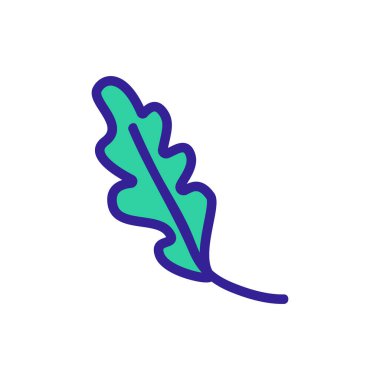 Vitamin yaprağı roka ikon vektörü. Vitamin yaprağı roka işareti. renk sembolü çizimi