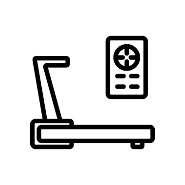 Kontrol paneli simgesi vektörü ile mekanik simülatör çalıştırılıyor. Kontrol paneli işareti olan mekanik simülatör çalıştırılıyor. izole edilmiş sınır sembolü çizimi