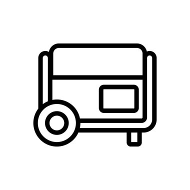 Gaz jeneratörü ikon vektörü. Gaz jeneratörü işareti. izole edilmiş sınır sembolü çizimi