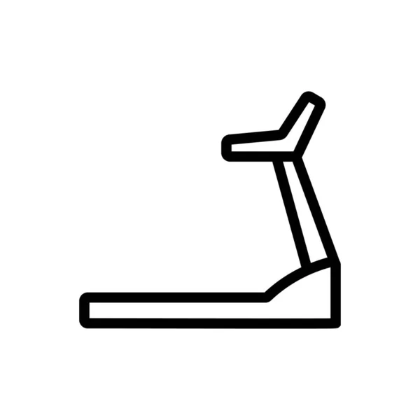 机械跑步机图标向量 机械跑步机的标志 孤立等高线符号图解 — 图库矢量图片