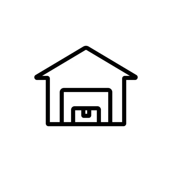 家庭谷仓图标向量 家里的谷仓标志 孤立等高线符号图解 — 图库矢量图片