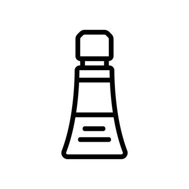 Sağlık ikonu vektörü için gargara köpüğü. Sağlık işareti olarak ağız yıkama köpüğü. izole edilmiş sınır sembolü çizimi