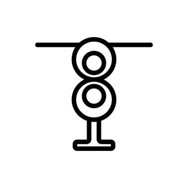 Dijital açık hava anten ikonu vektörü. Dijital açık hava antenleri işareti. izole edilmiş sınır sembolü çizimi