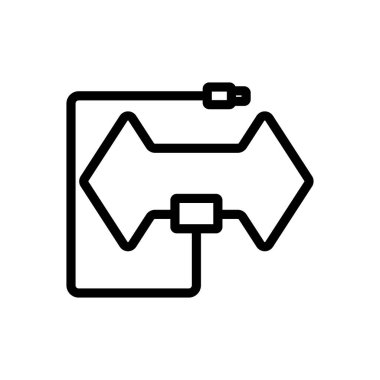 Sinyal simgesi vektörü alınıyor ve gönderiliyor. Sinyal işareti alınıyor ve iletiliyor. izole edilmiş sınır sembolü çizimi