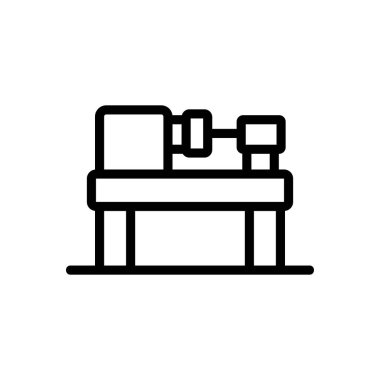 Katılımcı bant testere makine simgesi vektörü. Katılımcı bandı testere işareti. izole edilmiş sınır sembolü çizimi