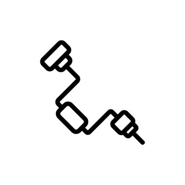 Rotor marangozluk kılavuzu ve matkap ikonu vektörü. Pervane marangozluk kılavuzu ve matkap işareti. izole edilmiş sınır sembolü çizimi