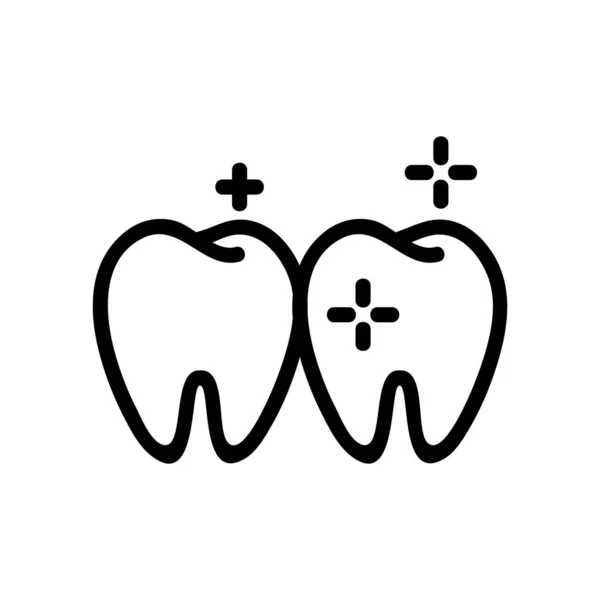 Iyi Durumda Diş Ikonu Vektörü Durumdaki Diş Işaretleri Izole Edilmiş — Stok Vektör