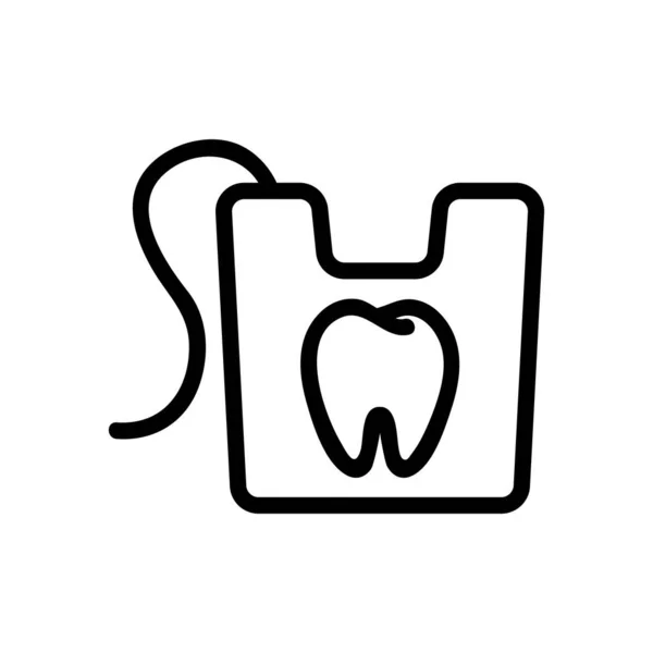 Hilo Dental Vector Icono Caja Hilo Dental Cartel Caja Ilustración — Archivo Imágenes Vectoriales