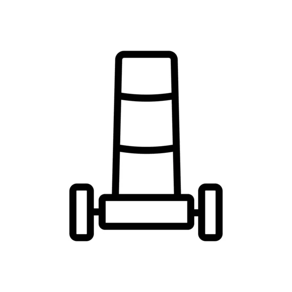 Twee Wielen Trolleys Vooraanzicht Pictogram Vector Twee Wielen Trolleys Vooraanzicht — Stockvector