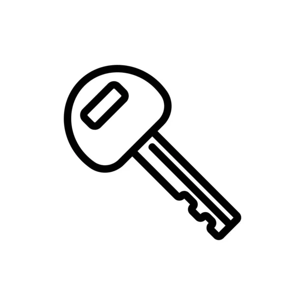 Geprogrammeerde Chip Key Icon Vector Geprogrammeerde Chip Sleutel Teken Geïsoleerde — Stockvector