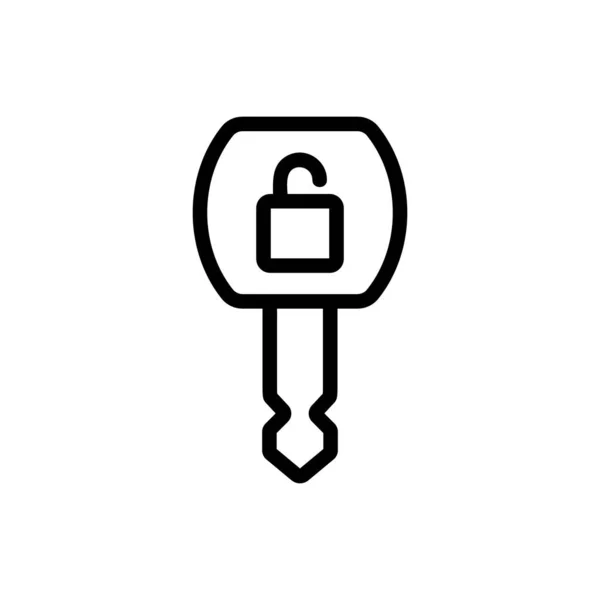 Coche Protección Icono Clave Vector Signo Llave Protección Del Coche — Vector de stock