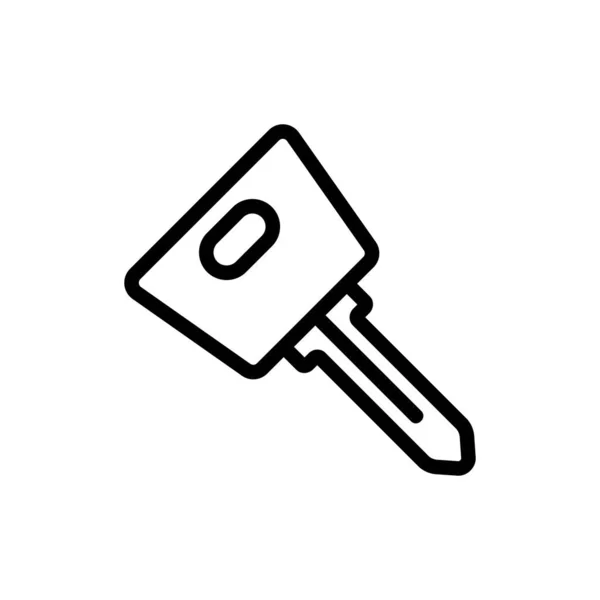 Laser Cut Key Vector Icono Llave Corte Láser Ilustración Símbolo — Vector de stock