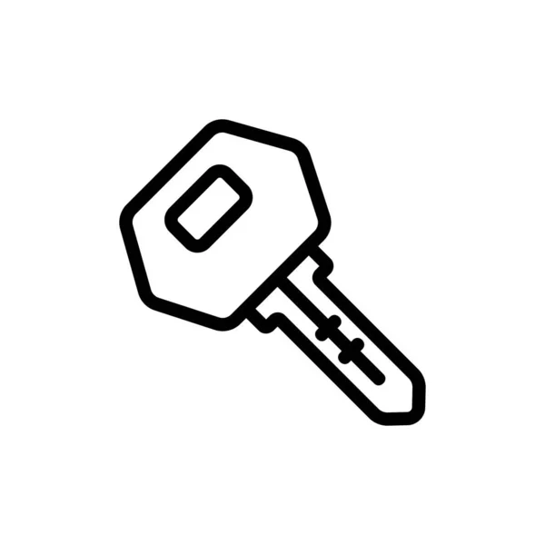 Transponder Nyckel Ikon Vektor Transponderns Nyckelskylt Isolerad Kontur Symbol Illustration — Stock vektor