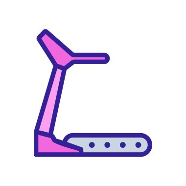 Elektrikli motor aygıt ikonu vektörüyle çalışan kemer. Çalışan kemer ve elektrikli motor işareti. renk sembolü çizimi