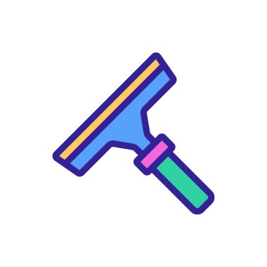 Ayarlanabilir saplı mikrofiber paspas. Ayarlanabilir saplı mikrofiber paspas. renk sembolü çizimi