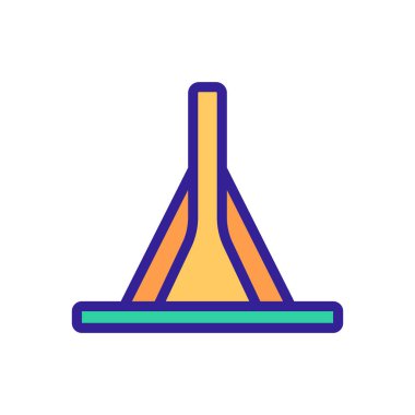 Paspaslı sade ahşap ikon vektörünü destekler. Paspas destekli sade ahşap tabela. renk sembolü çizimi