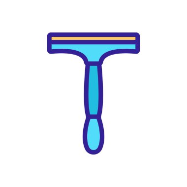 Sapı simge vektörlü paspas. Saplı paspas. renk sembolü çizimi