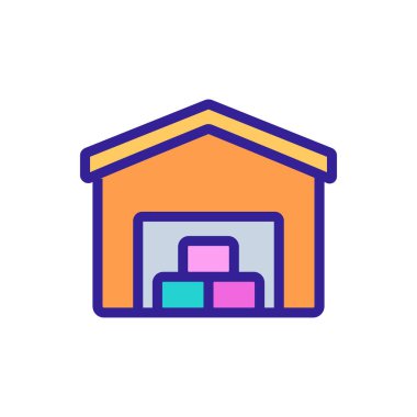 Alet deposu ikon vektörü. Garaj tabelası. renk sembolü çizimi