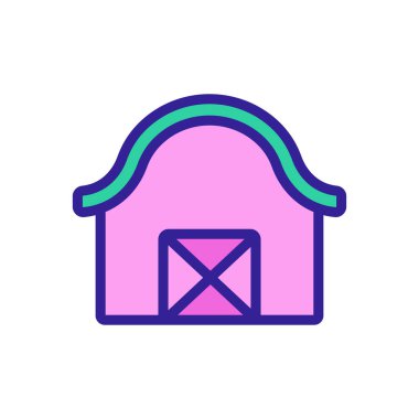 Çapraz kapı, dalga şeklinde çatı ikonu vektörüyle. Çapraz kapı, dalga şeklinde çatı işareti. renk sembolü çizimi