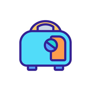 Benzin taşınabilir jeneratör ikon vektörü. Benzin taşınabilir jeneratörleri imzalıyor. renk sembolü çizimi