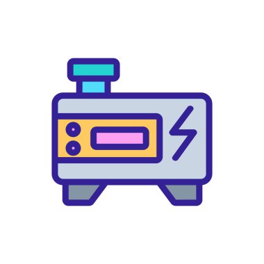 Dönüştürücü jeneratör ikon vektörü. Çevirici jeneratör işareti. renk sembolü çizimi