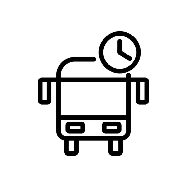 Pobyt Wektorze Ikony Autobusu Pobyt Znak Autobusu Odizolowany Symbol Konturu — Wektor stockowy