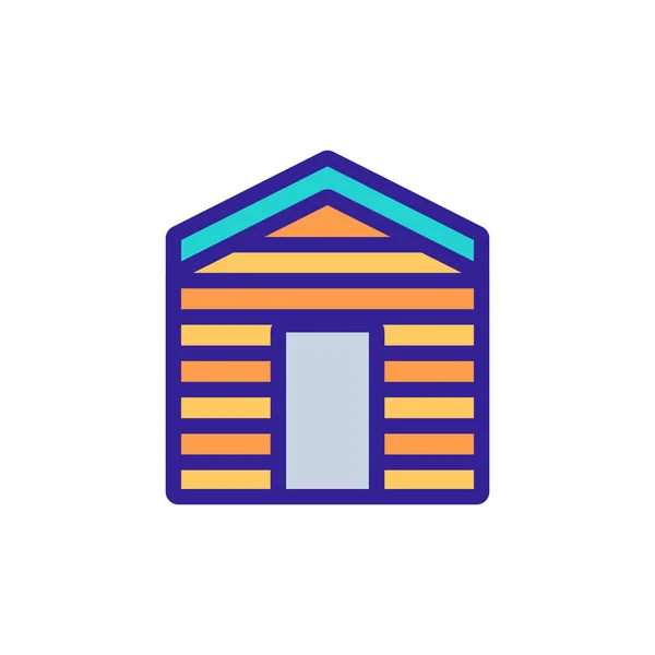 Drewniany Wektor Ikony Garażu Użytkowego Drewniany Znak Garażu Użytkowego Kolorowy — Wektor stockowy